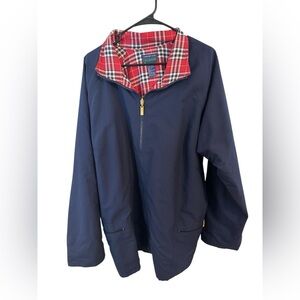 Countryyard Navy Jacket- Cottagecore Plaid lining -Womens 2xl